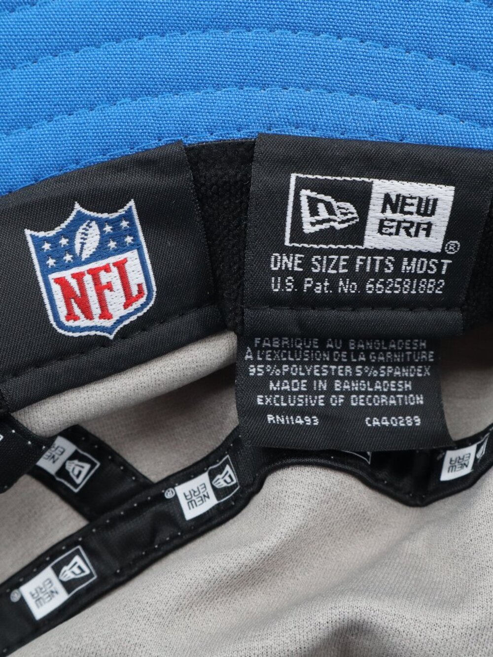 Detroit Lions New Era Digi Tech Heather Bucket Hat Honolulu Blue NFL NWOT - Picture 6 of 8